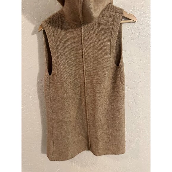 Tahari Merino Wool Spandex Sleeveless Spring Hooded Sweater Vest - Picture 9 of 9
